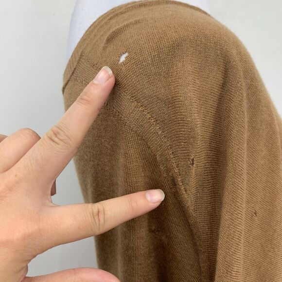 Vince Slouchy Sweater Womens L Wool Blend V Neck Pullover Stretch *READCONDITION - Picture 7 of 16